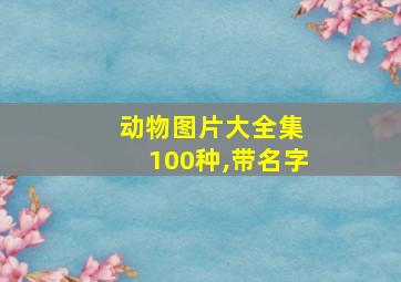 动物图片大全集 100种,带名字